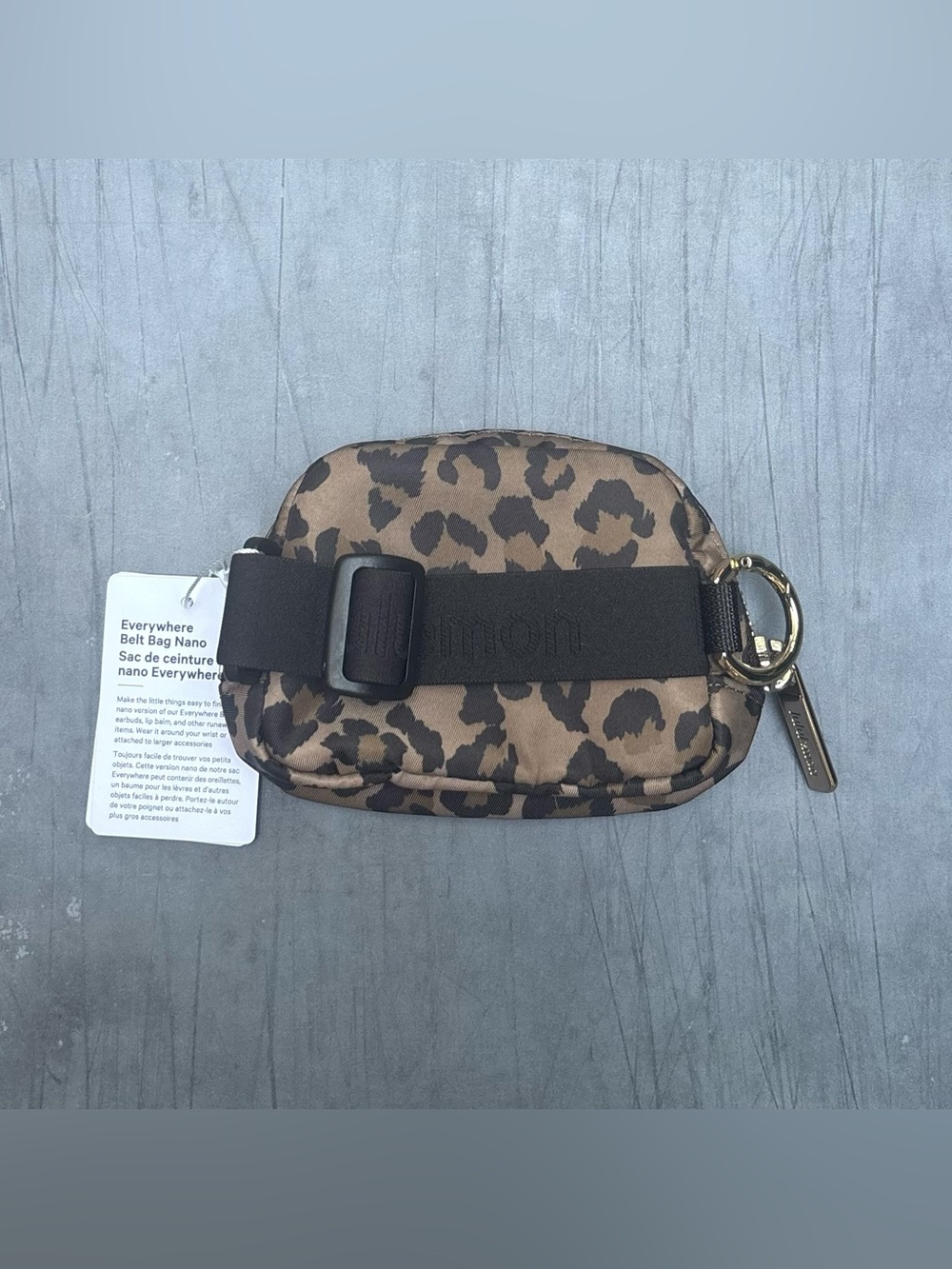 NWT Lululemon Everywhere Belt Bag Nano In True Leopard/Night Brown/Gold - Picture 2 of 6